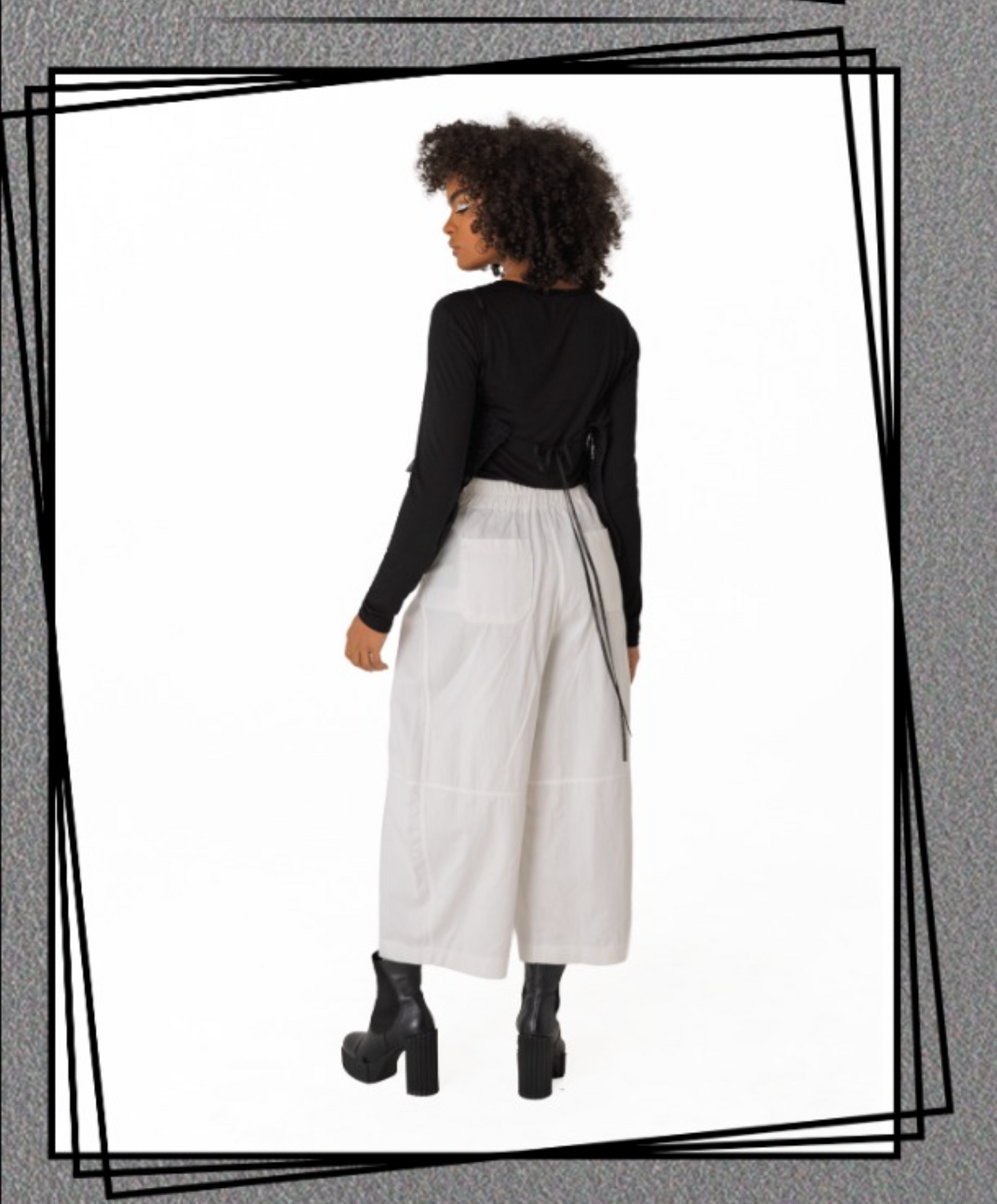 H-4 Layered Tulle Ruffle Blouse