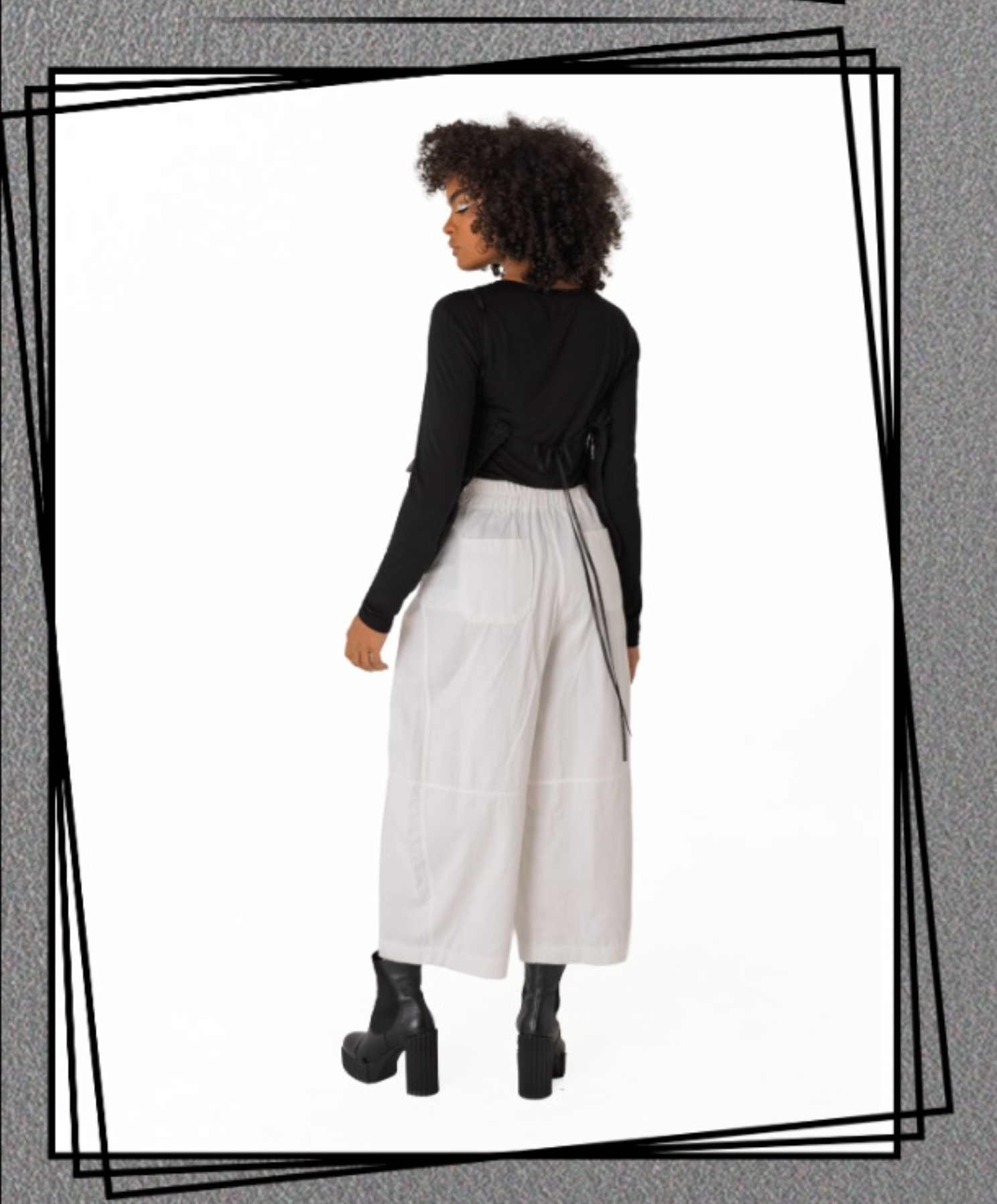 H-4 Layered Tulle Ruffle Blouse