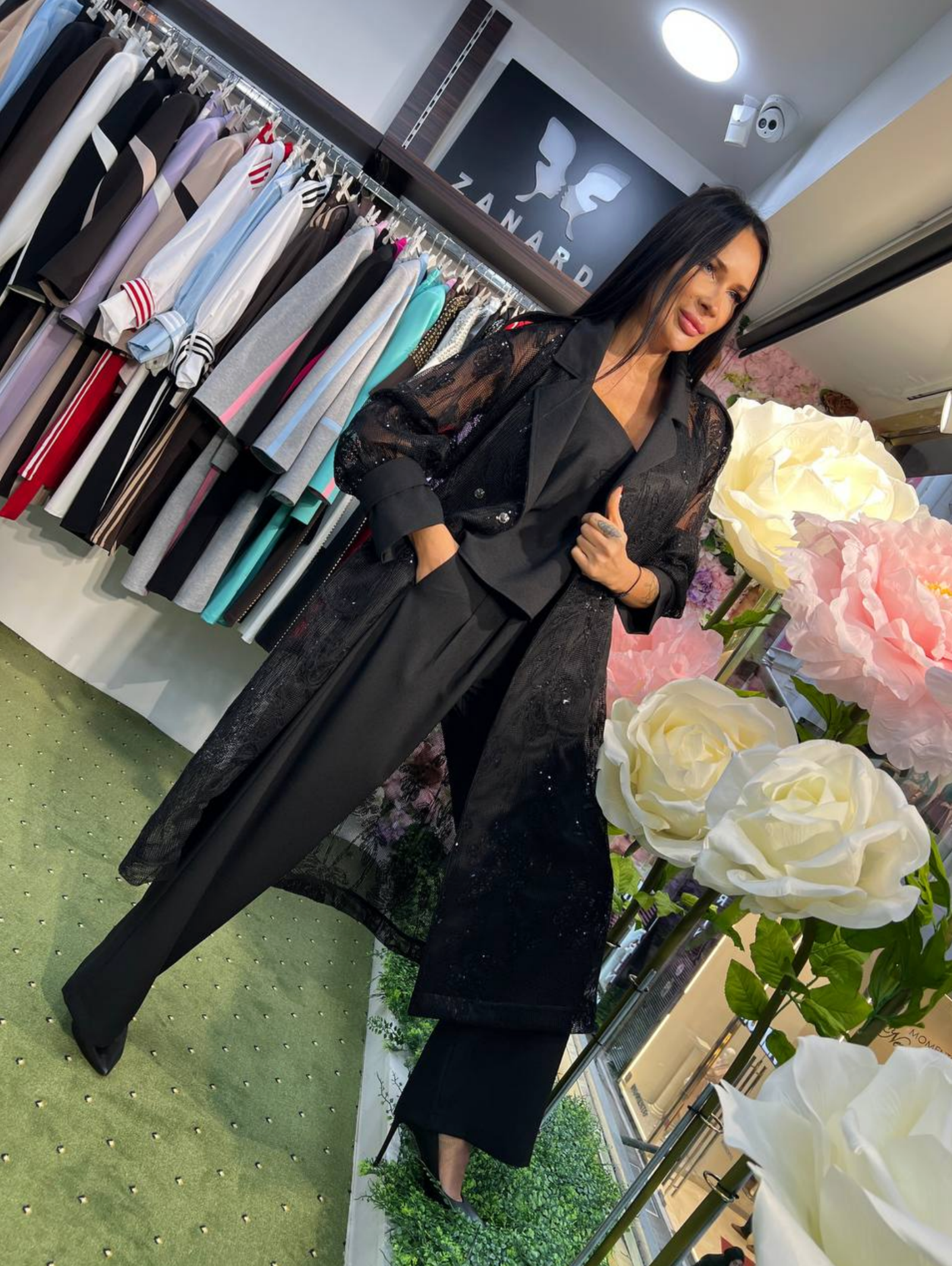 Zanardi Fashion Black Lace Three-Piece Statement Set