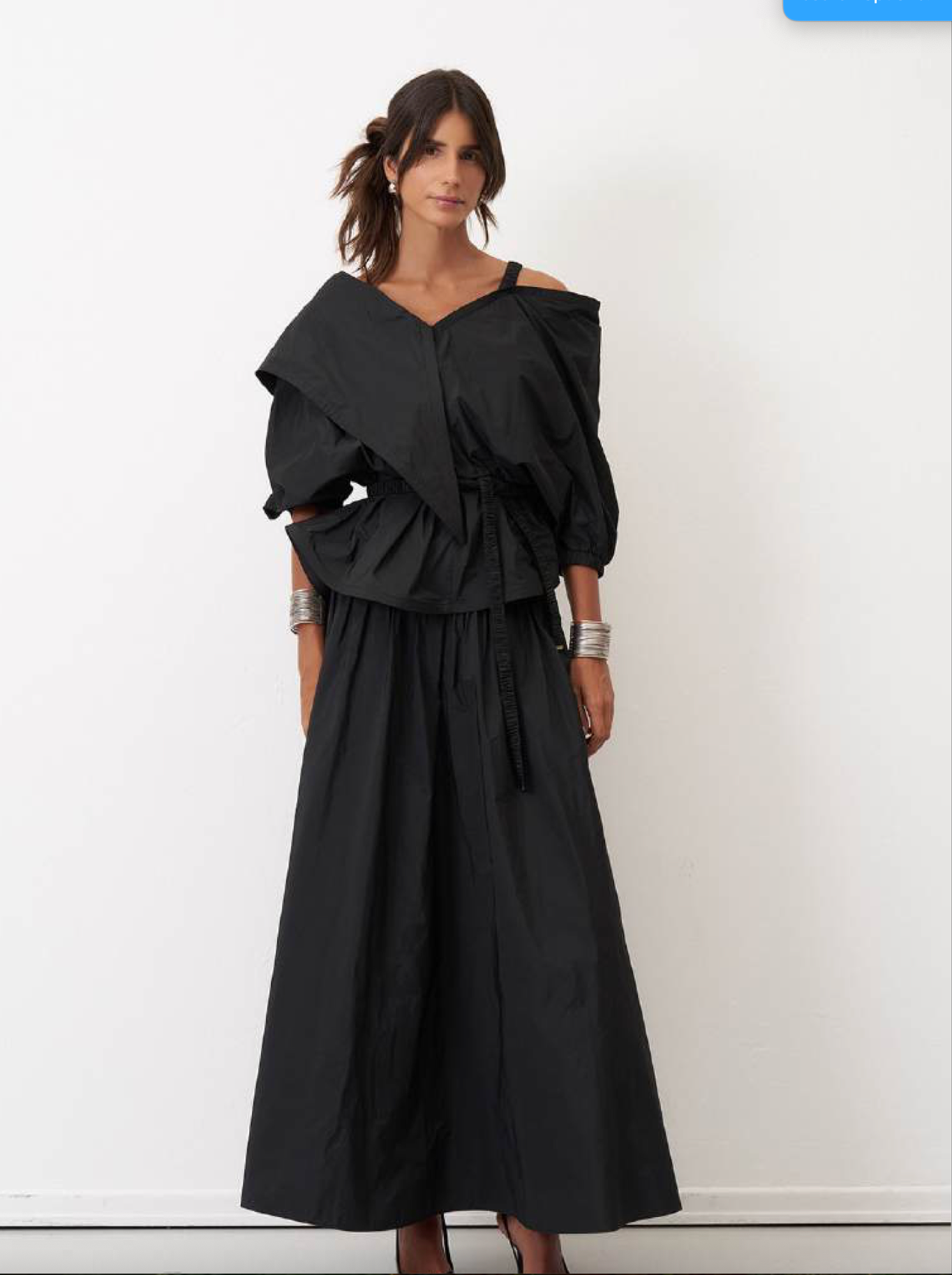 Bize Asymmetrical Statement Collar Blouse