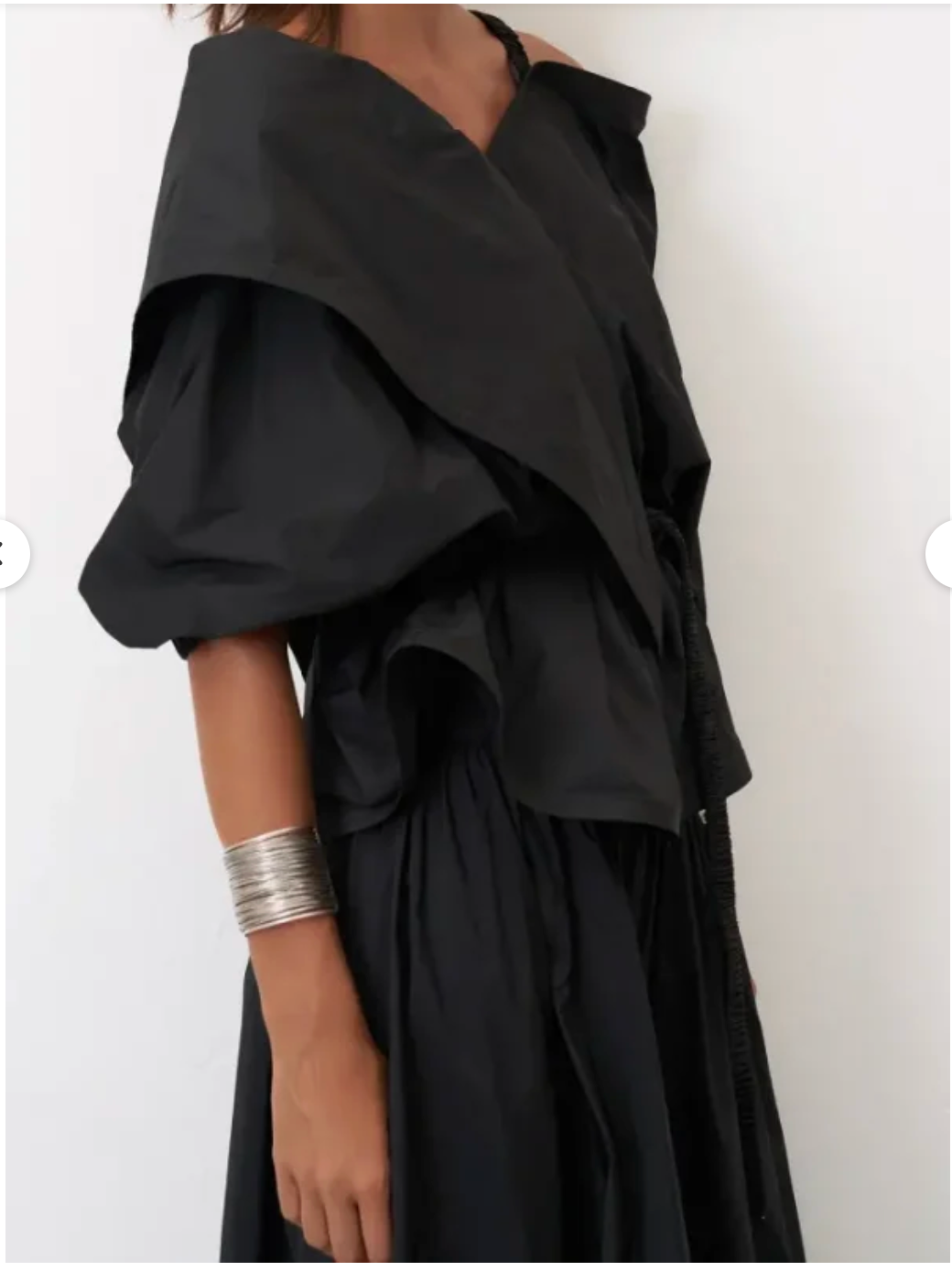 Bize Asymmetrical Statement Collar Blouse