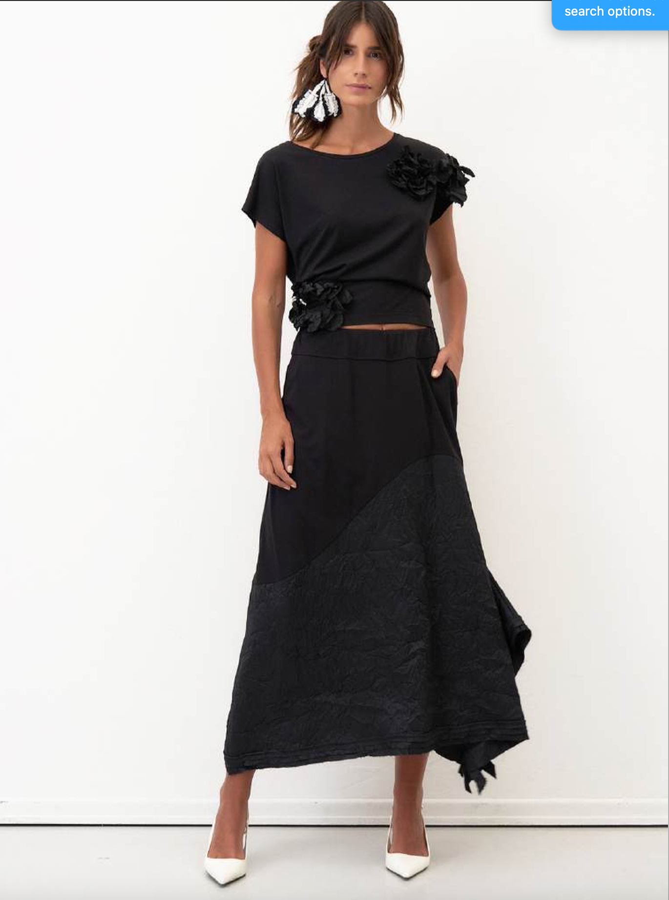 Bize Elegant Two-Piece Textured Skirt Suit