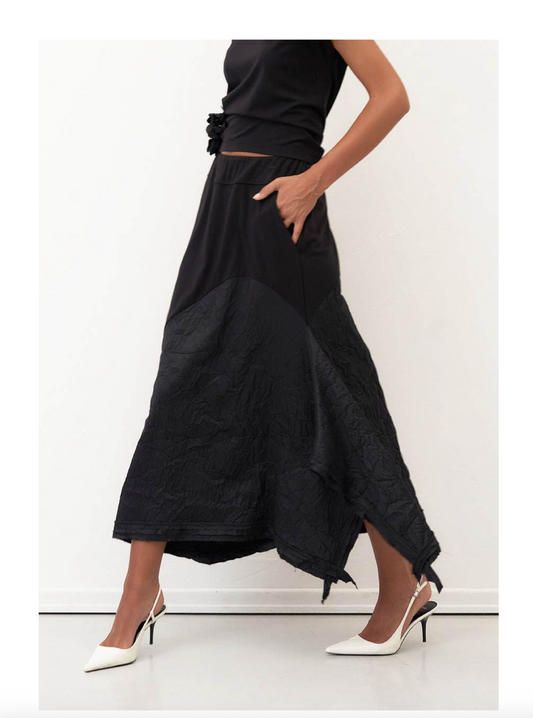 Bize Elegant Two-Piece Textured Skirt Suit