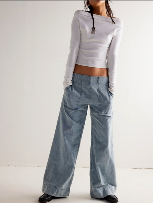 Free People  'BREEZY DENIM PULL ON' Jeans