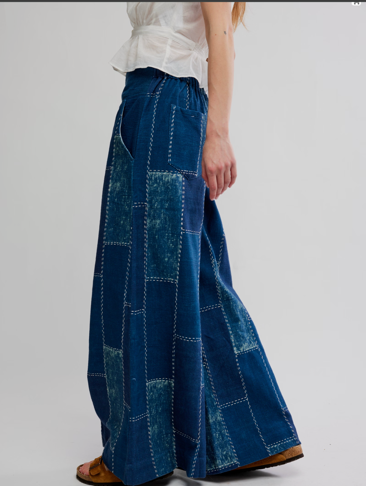 Free People Patches Wide Leg Flare Jeans - Above the Crowd Boutique