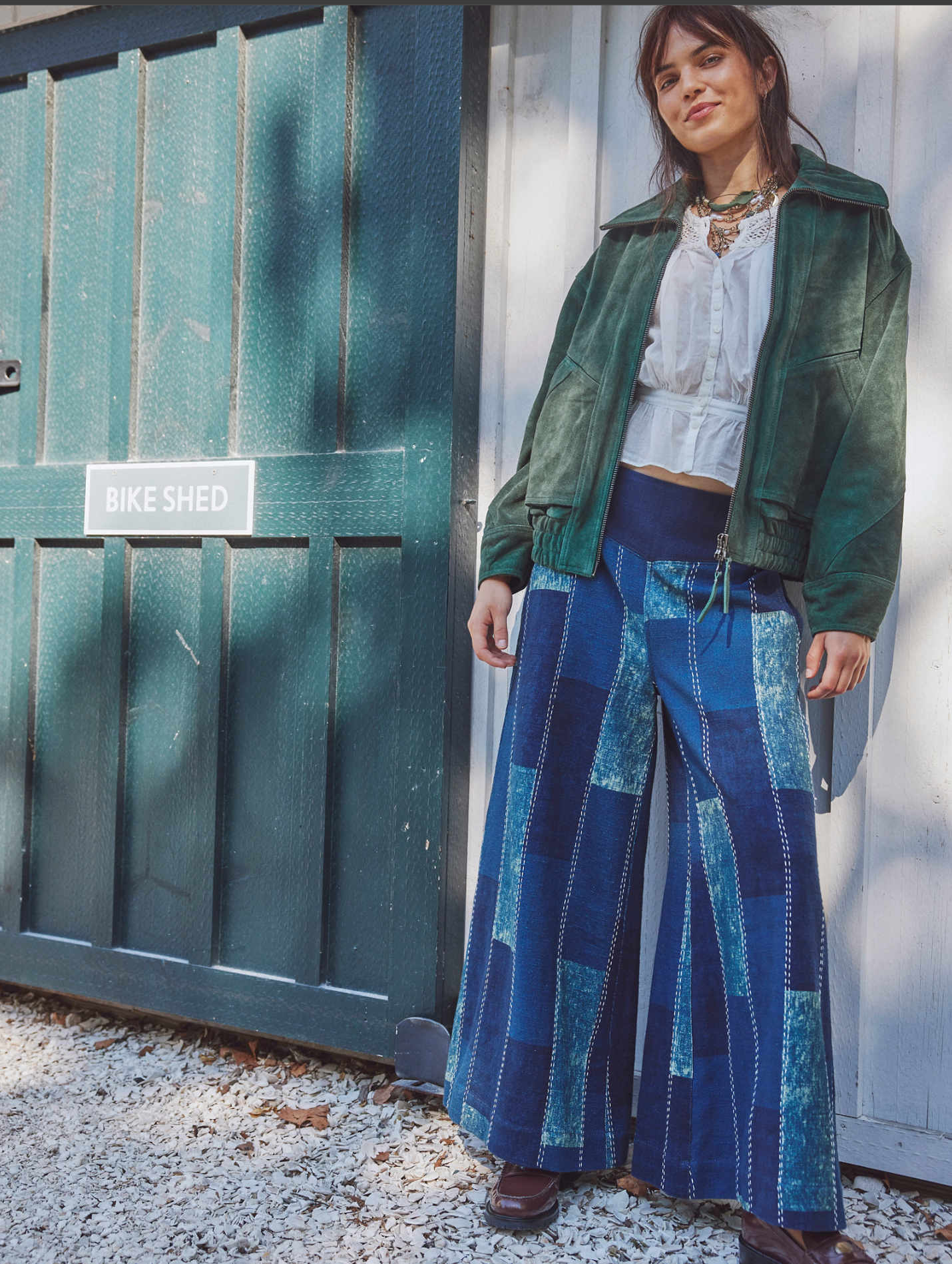 Free People Patches Wide Leg Flare Jeans - Above the Crowd Boutique