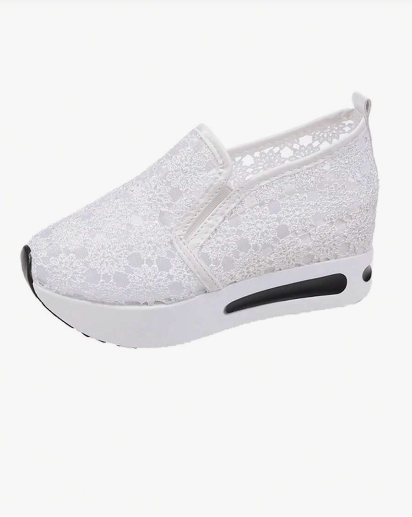 Lace Platform Slip-On Sneakers - Above the Crowd Boutique
