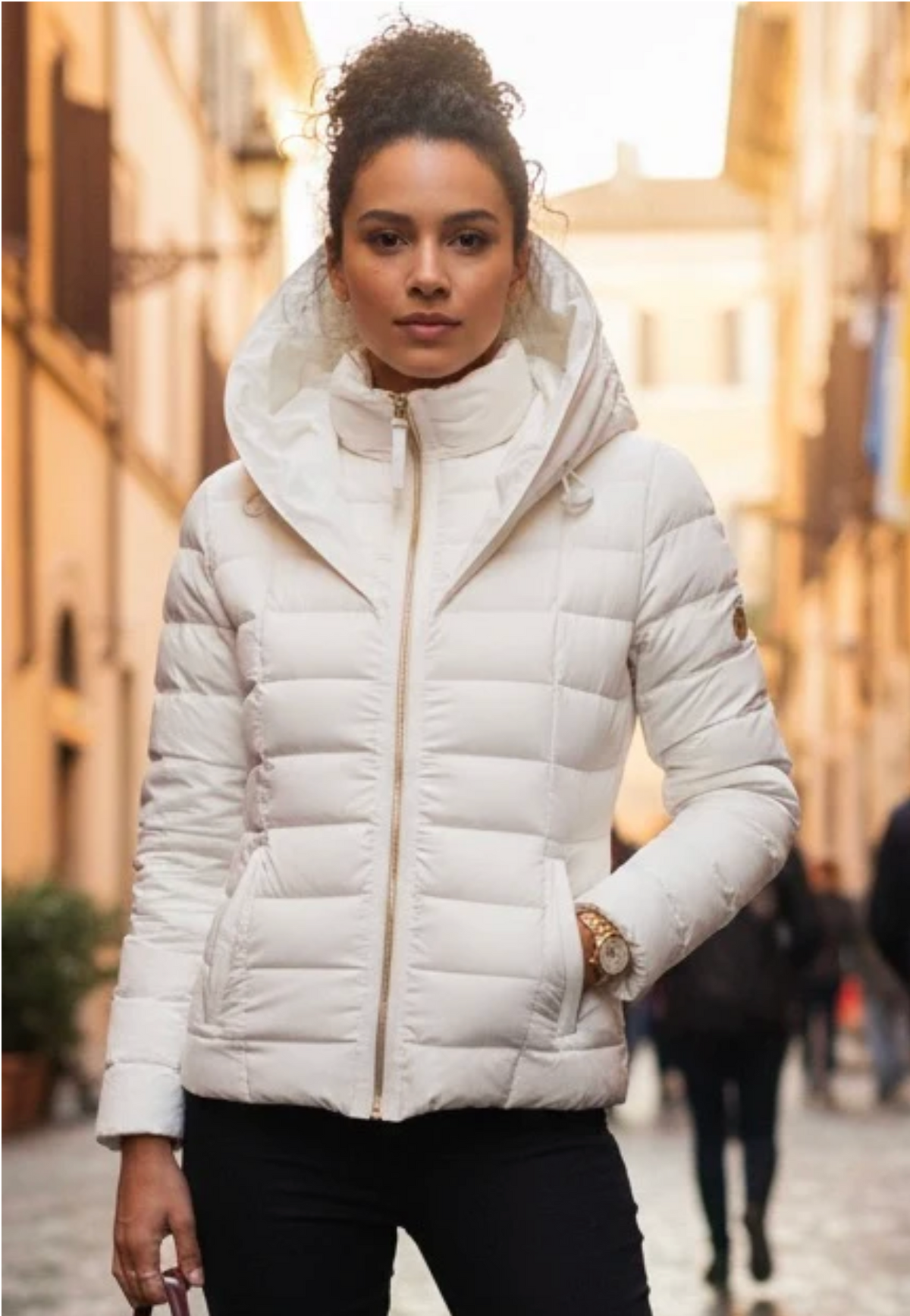 Ciao Milano Slim Fit Hooded Puffer Jacket