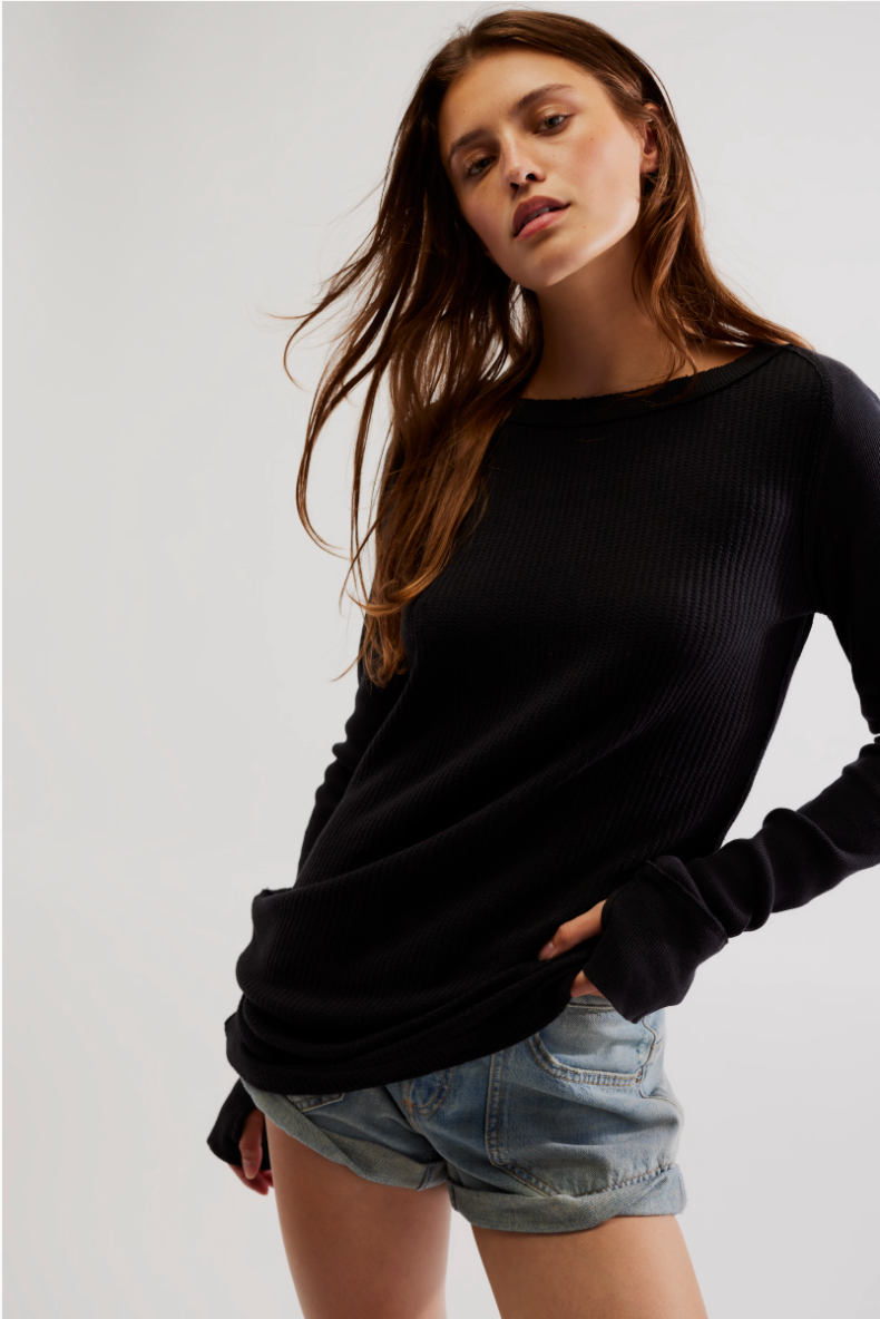 Free People Honey Crew Neck Top OB1803867