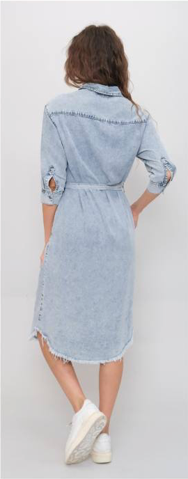 Nobello Light Wash Denim Dress 7021