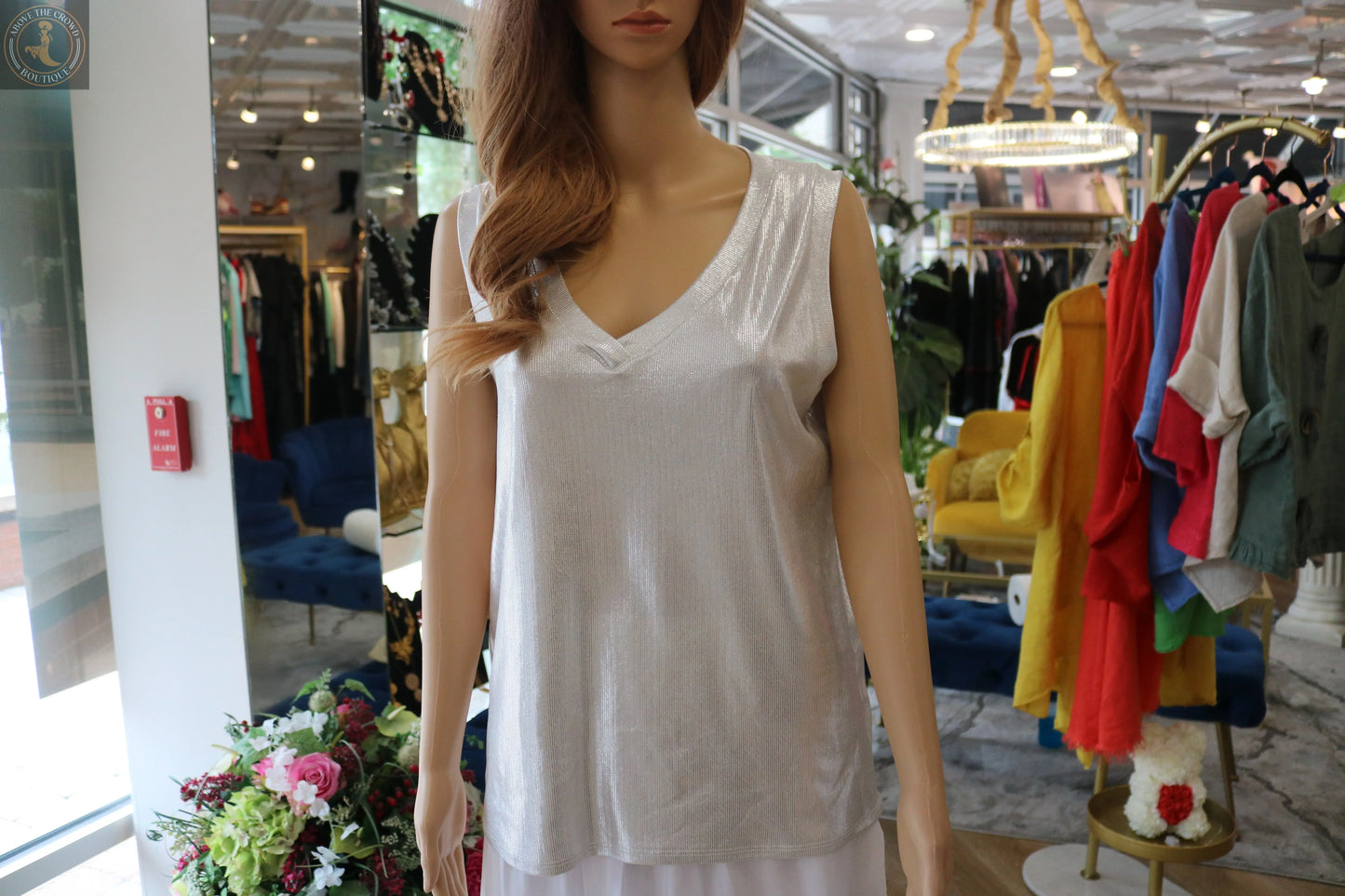 Shimmering Sleeveless Top - European Style, Stand Out & Shine Karma