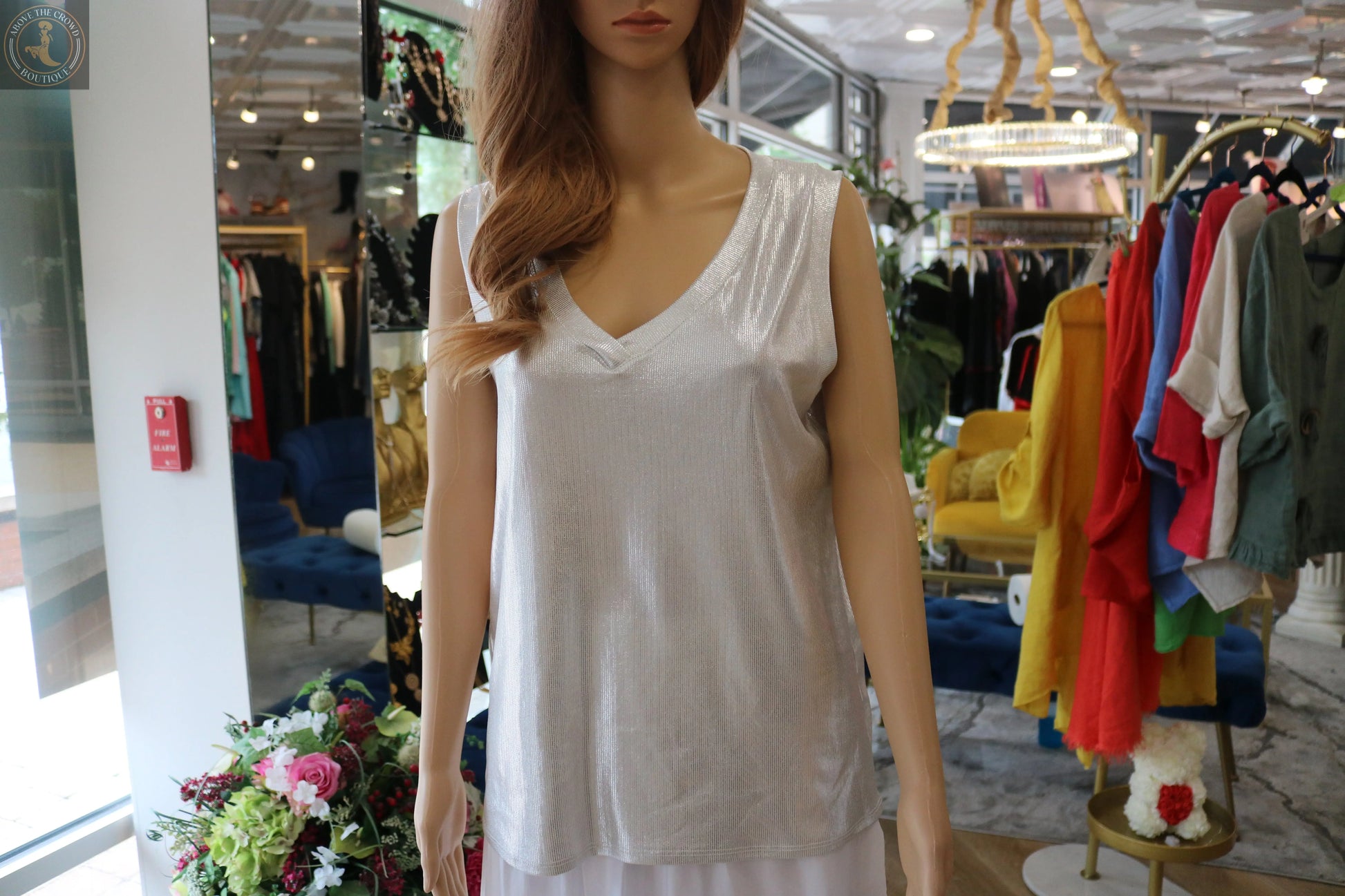 Shimmering Sleeveless Top - European Style, Stand Out & Shine Karma