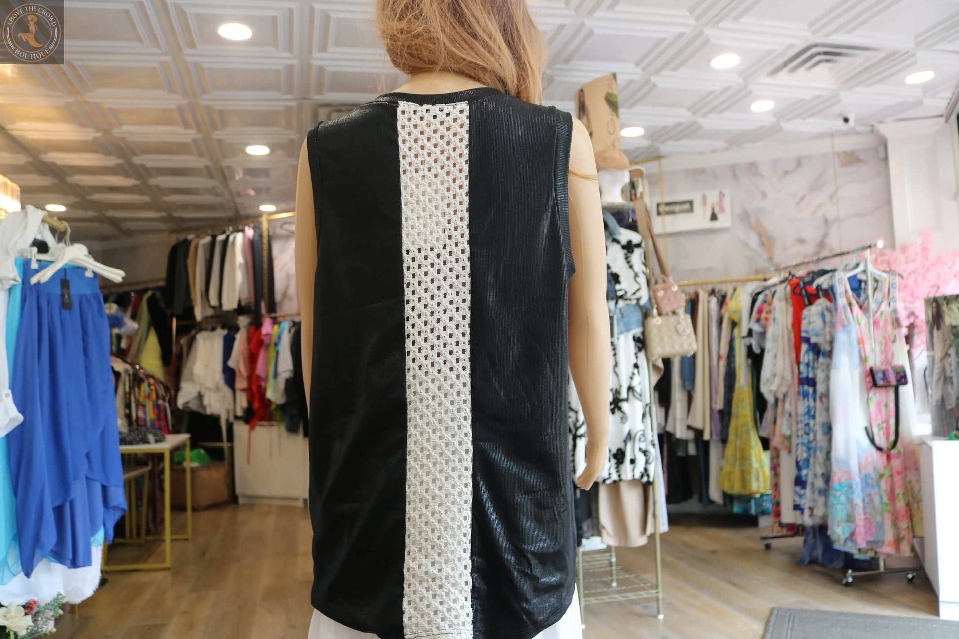 Shimmering Sleeveless Top - European Style, Stand Out & Shine Karma