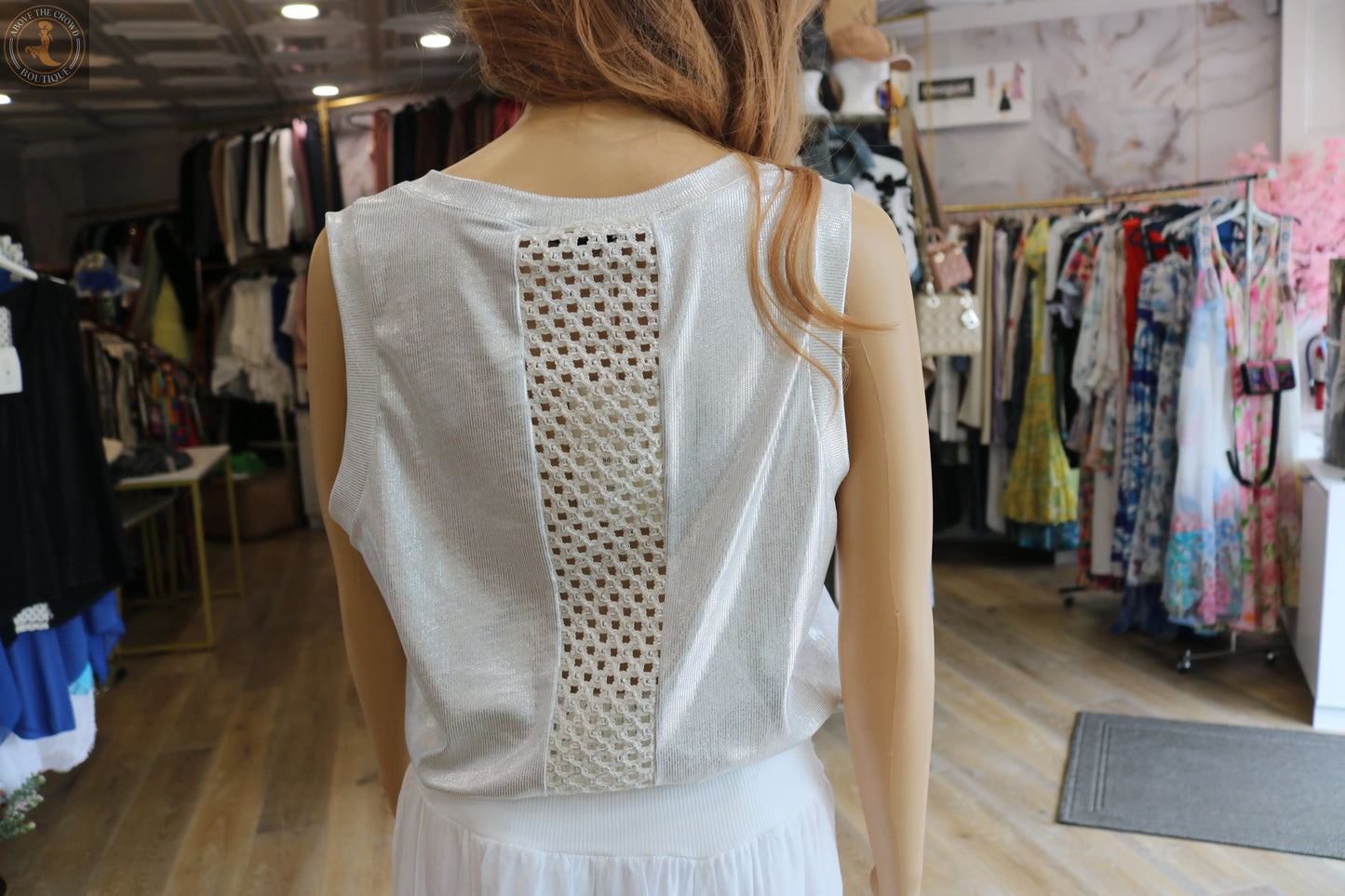 Shimmering Sleeveless Top - European Style, Stand Out & Shine Karma