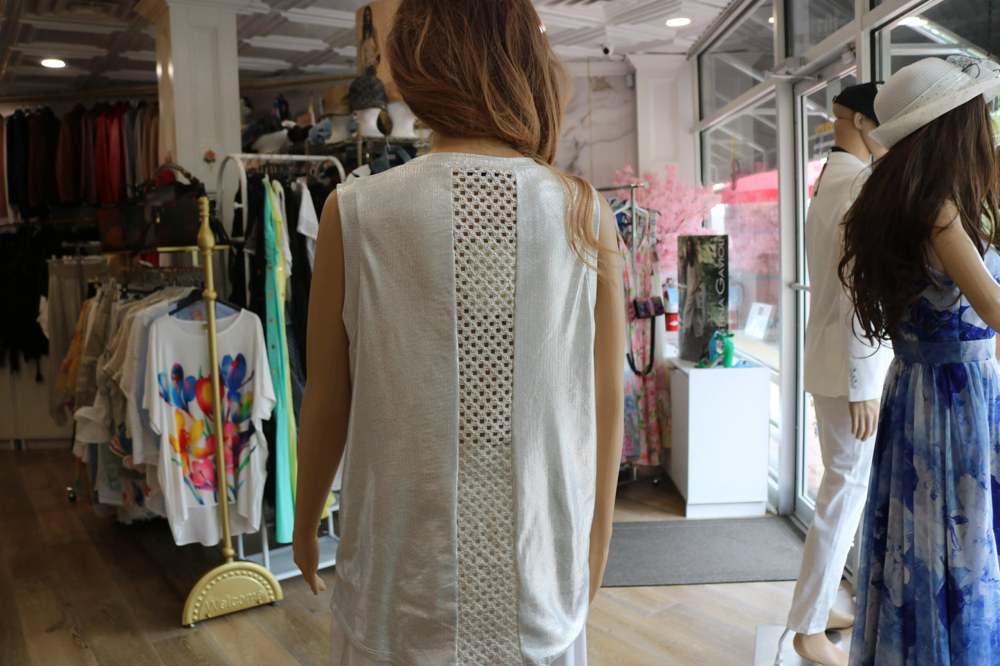 Shimmering Sleeveless Top - European Style, Stand Out & Shine Karma