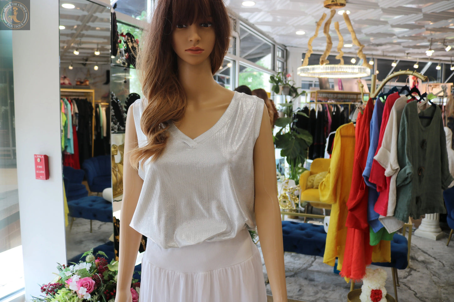 Shimmering Sleeveless Top - European Style, Stand Out & Shine Karma