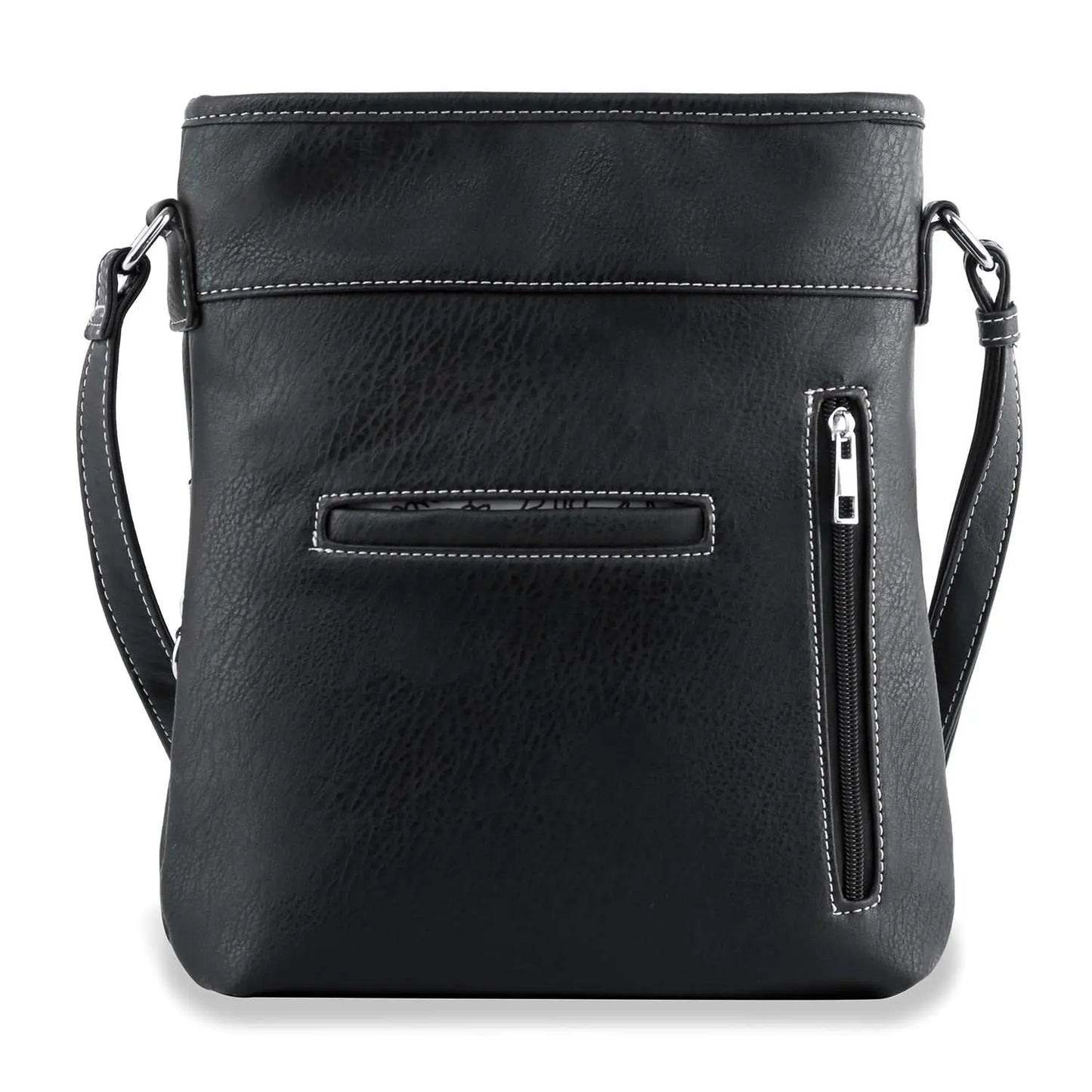 Stud and Chain Accented Skull Crossbody Sling 2003 Handbag Express