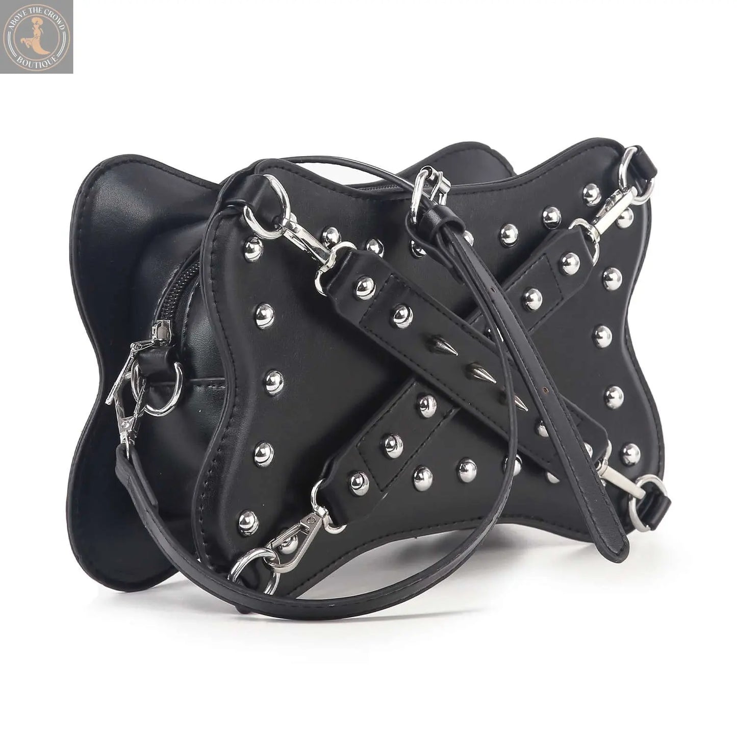 Studded Belted Shoulder Bag 0231 Handbag Express