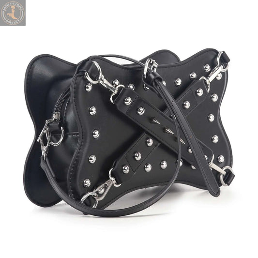 Studded Belted Shoulder Bag 0231 Handbag Express