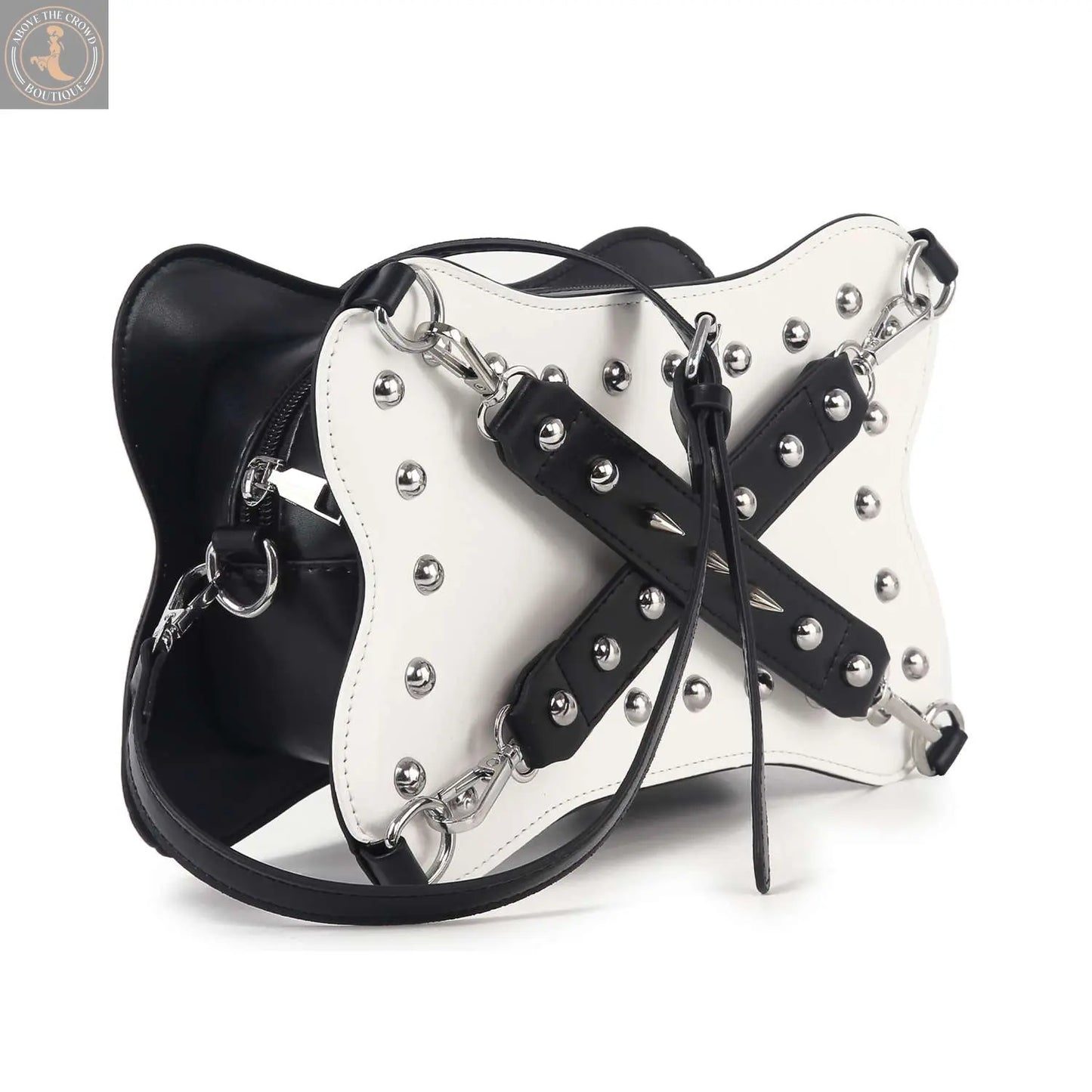Studded Belted Shoulder Bag 0231 Handbag Express