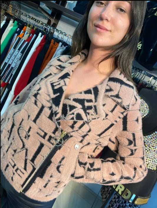 Zanardi Fashion Textured Logo Jacket - Above the Crowd Boutique