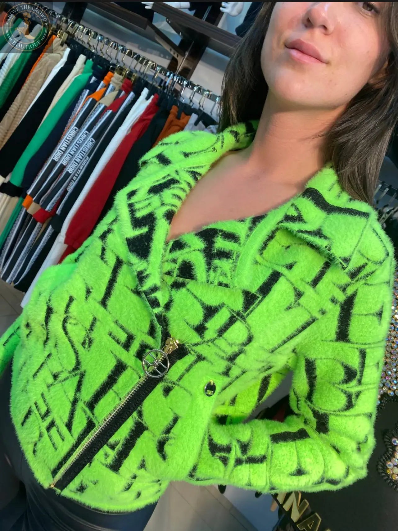 Zanardi Fashion Textured Logo Jacket - Above the Crowd Boutique