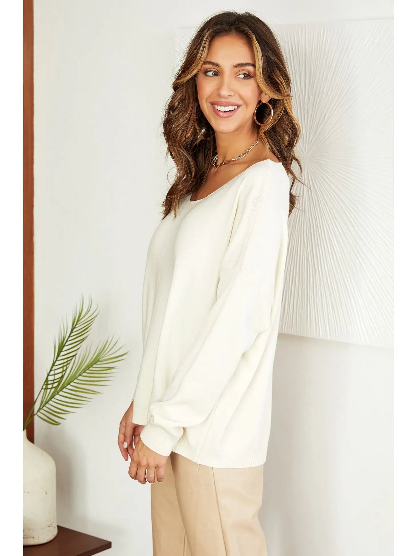 Venti6 Ivory  Women Sweater Venti6