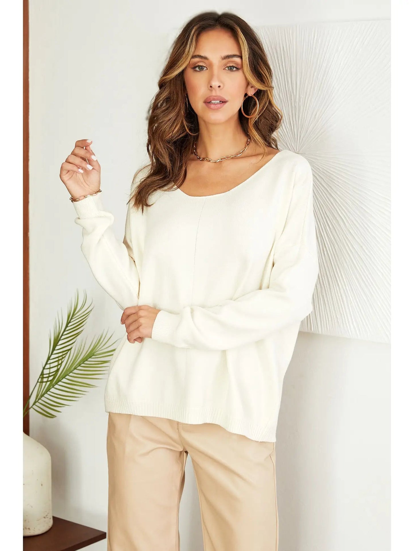 Venti6 Ivory  Women Sweater Venti6