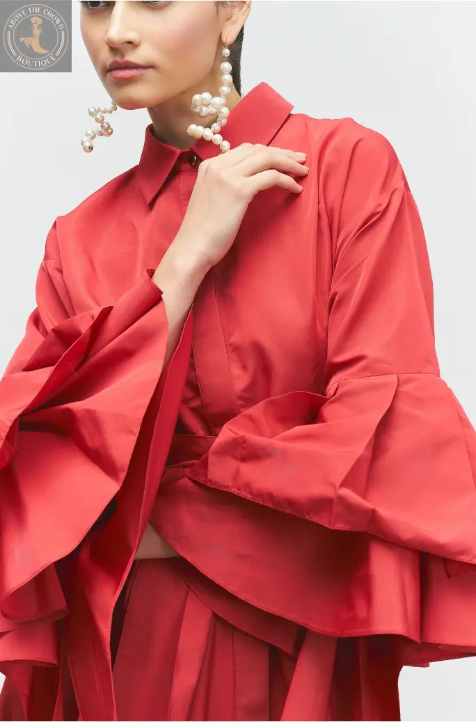 Women Belted Taffeta Dress 25SS-BC6003 Bize