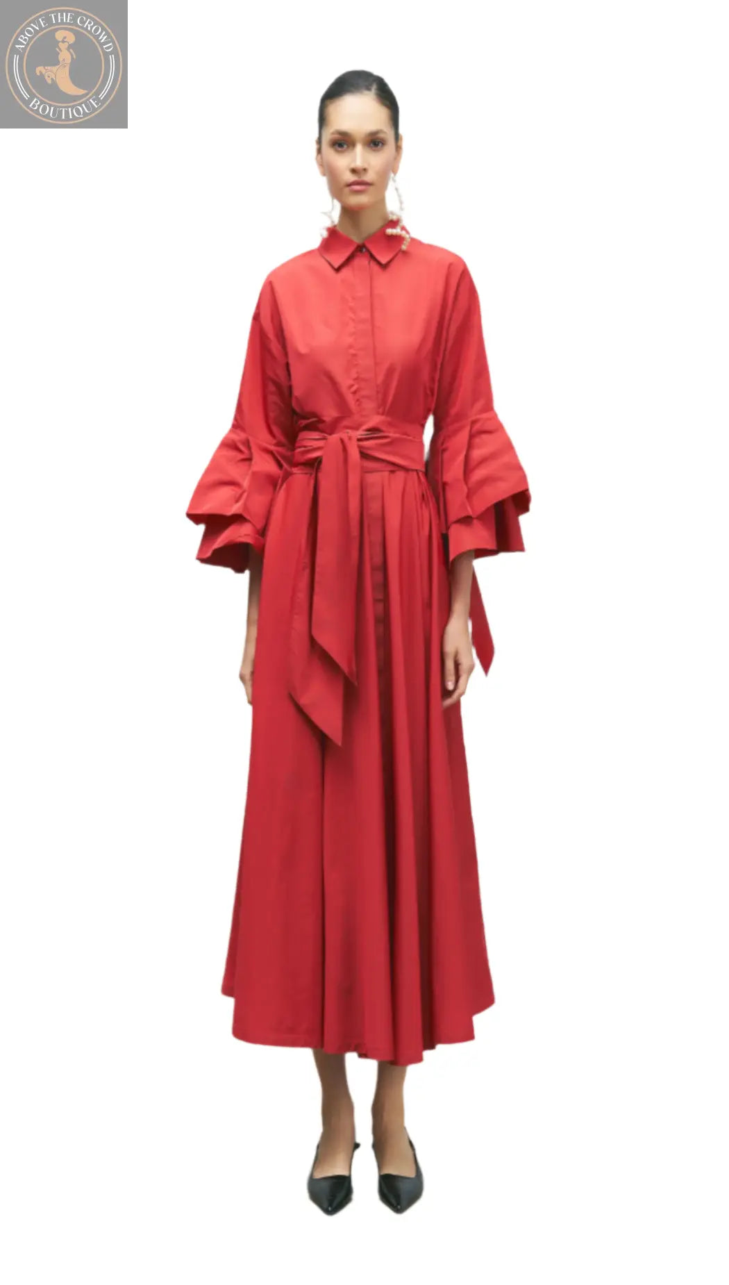 Women Belted Taffeta Dress 25SS-BC6003 Bize