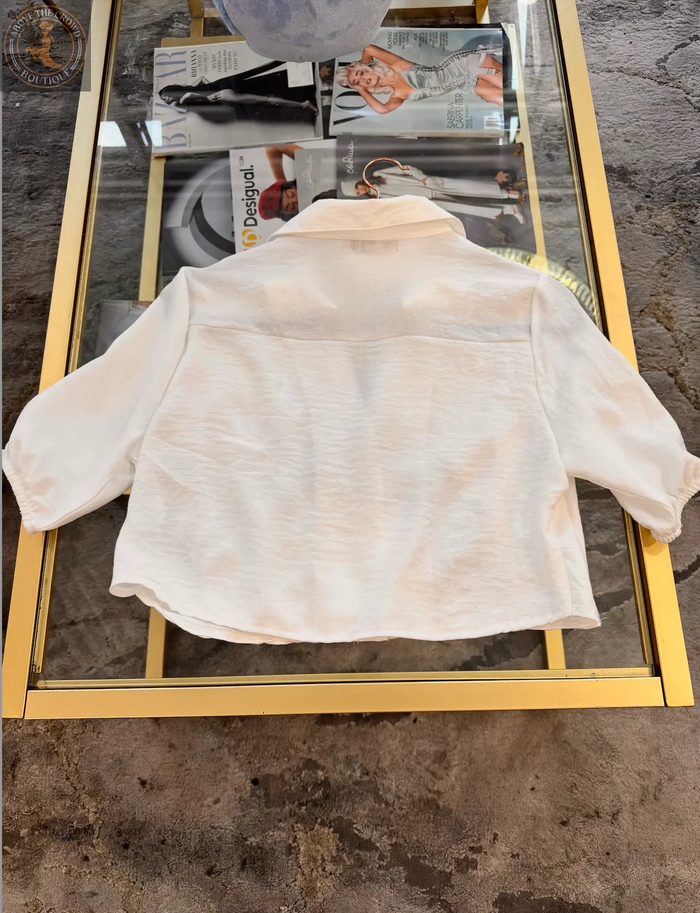 Women Embellished Embroidered Crop Top - White Nobello