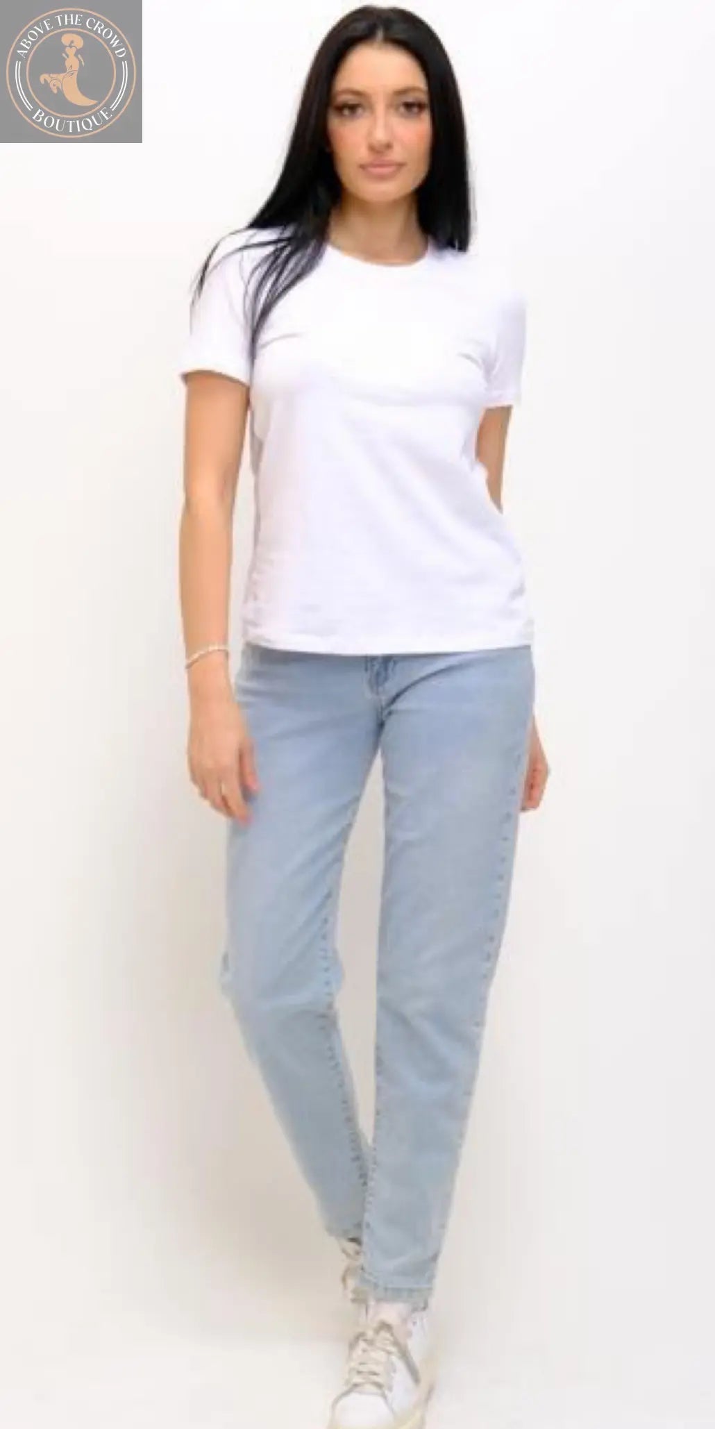 Women Light Wash Straight Jeans 5008 Nobello