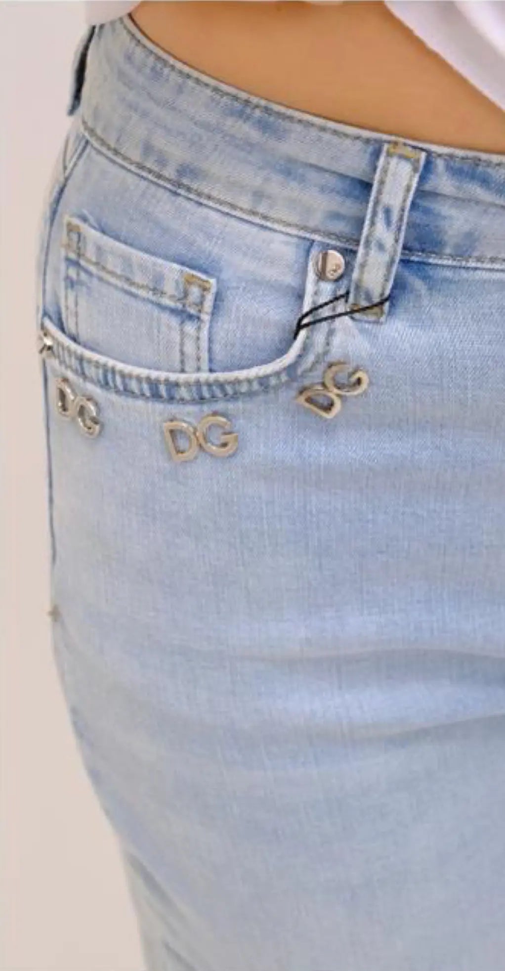 Women Light Wash Straight Jeans 5008 Nobello