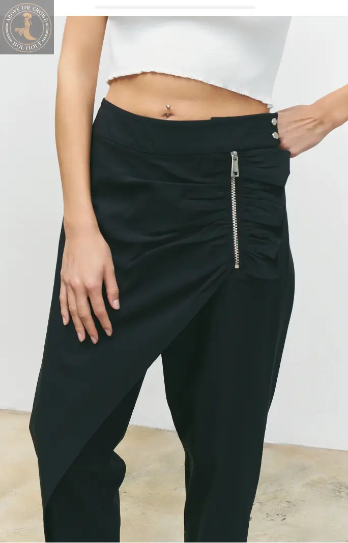 Women Ornamental Zippered Trousers 25SS-BZ3079 Bize