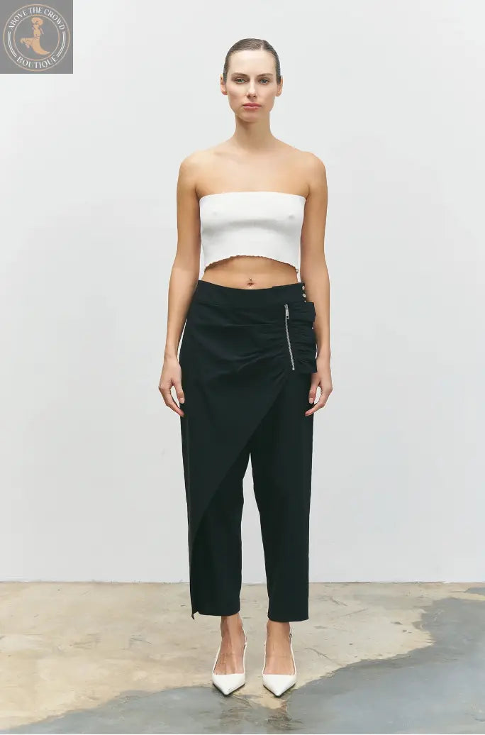 Women Ornamental Zippered Trousers 25SS-BZ3079 Bize