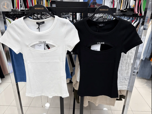 Women Tailored T-Shirt With Front Slit CK2065 Nobello