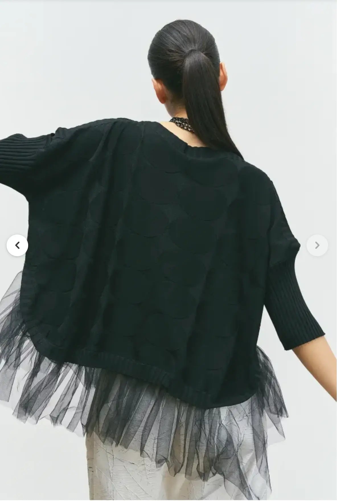 Women Tulle Skirted Sweater 25SS-BT0104 Bize