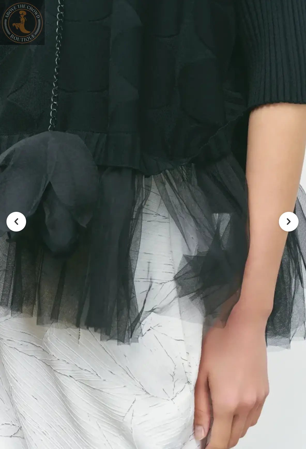 Women Tulle Skirted Sweater 25SS-BT0104 Bize