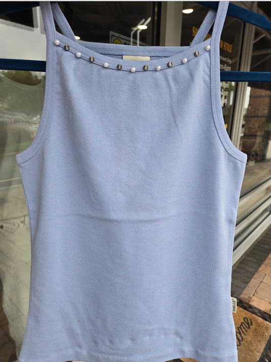 Women's Embroidered Strappy Tank Top Edelle