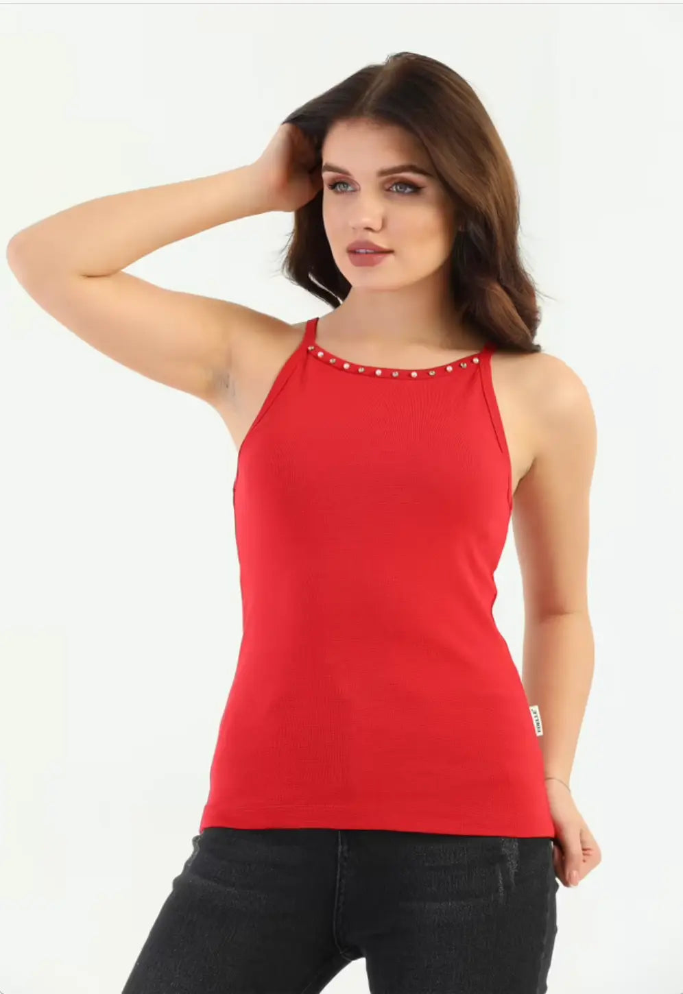 Women's Embroidered Strappy Tank Top Edelle