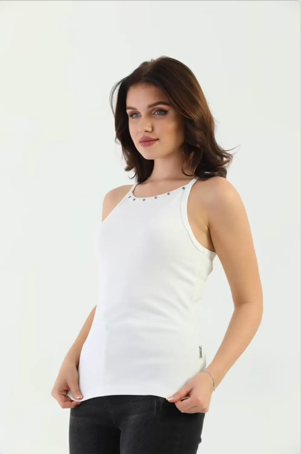 Women's Embroidered Strappy Tank Top Edelle