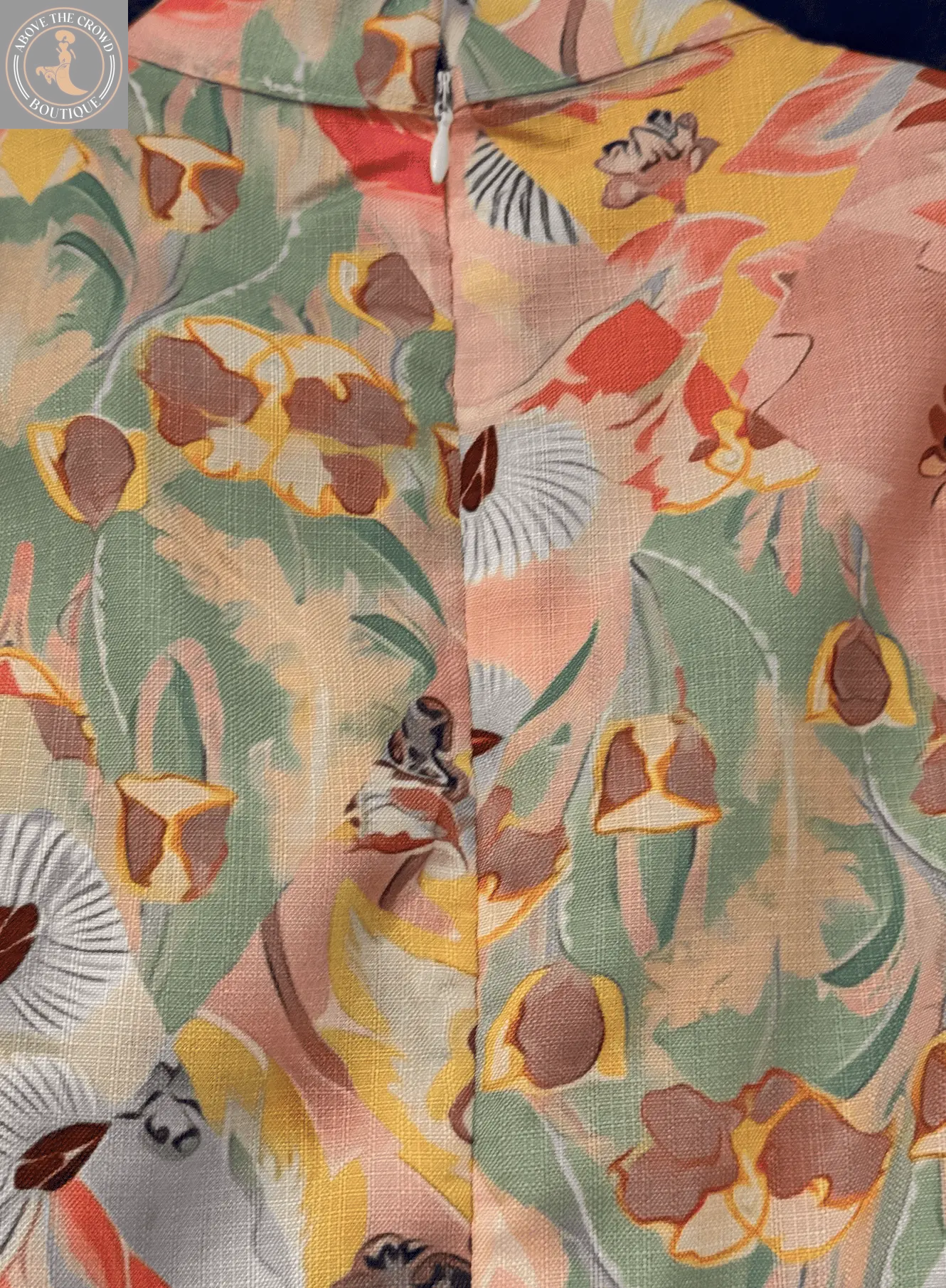 Women’s Multicolor Pastel Button-Front Dress with Belt PE9027 Beethoven