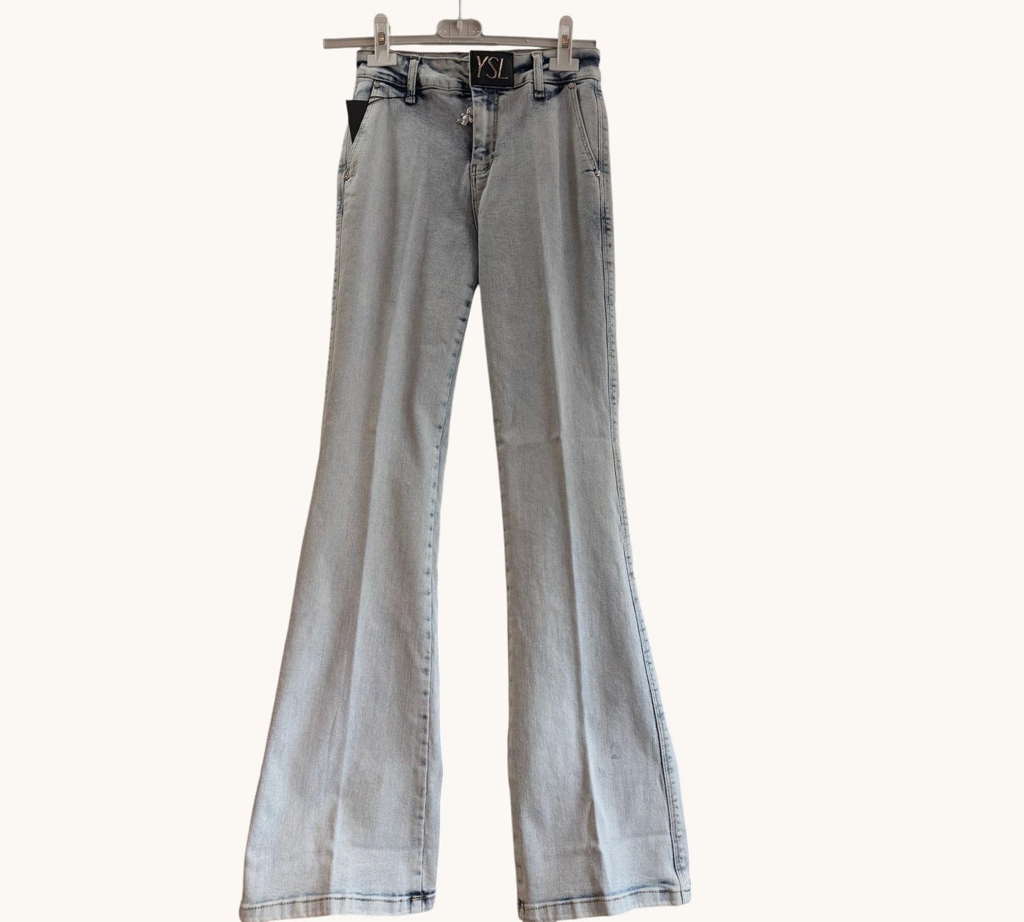 Women’s High-Waisted Light Wash Flare Jeans - Above the Crowd Boutique