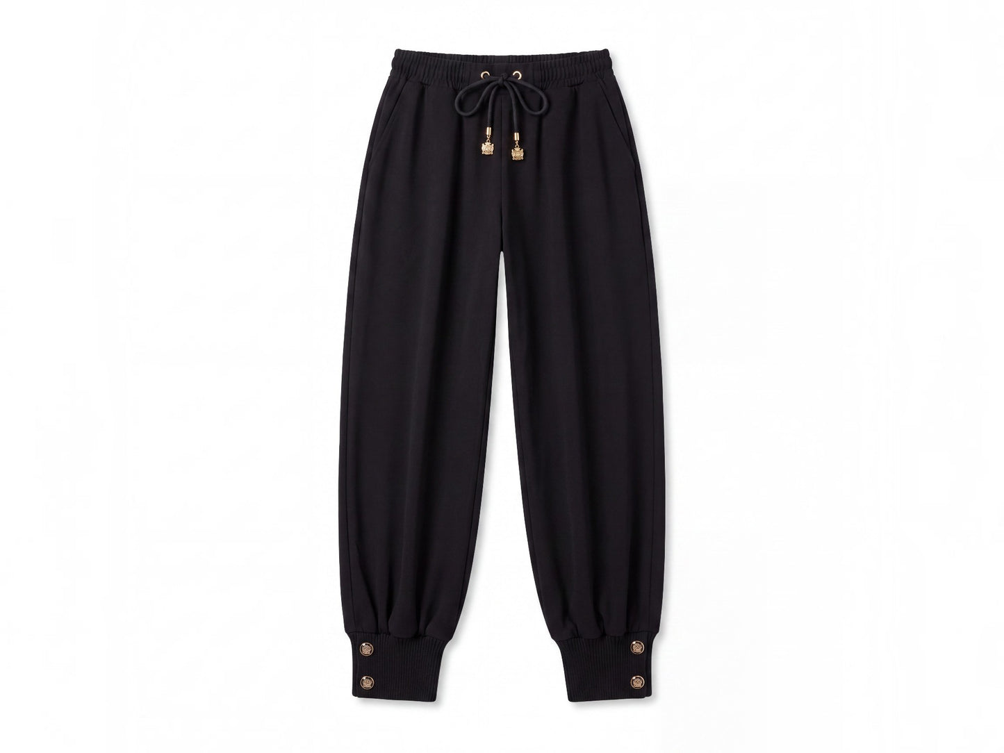 Black Luxury Knit-Trim Bomber Jacket & Jogger Pants Set - Above the Crowd Boutique