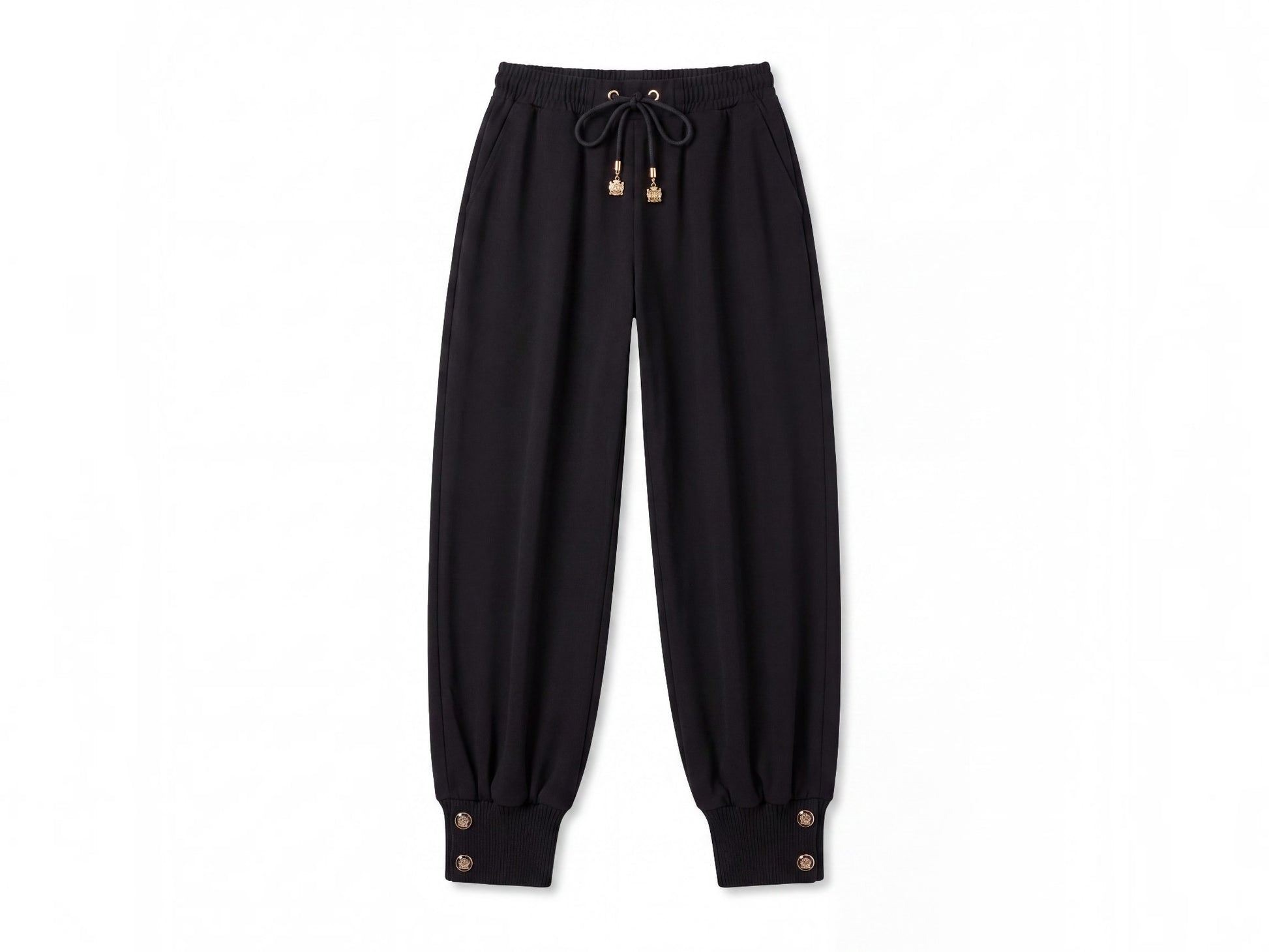 Black Luxury Knit-Trim Bomber Jacket & Jogger Pants Set - Above the Crowd Boutique