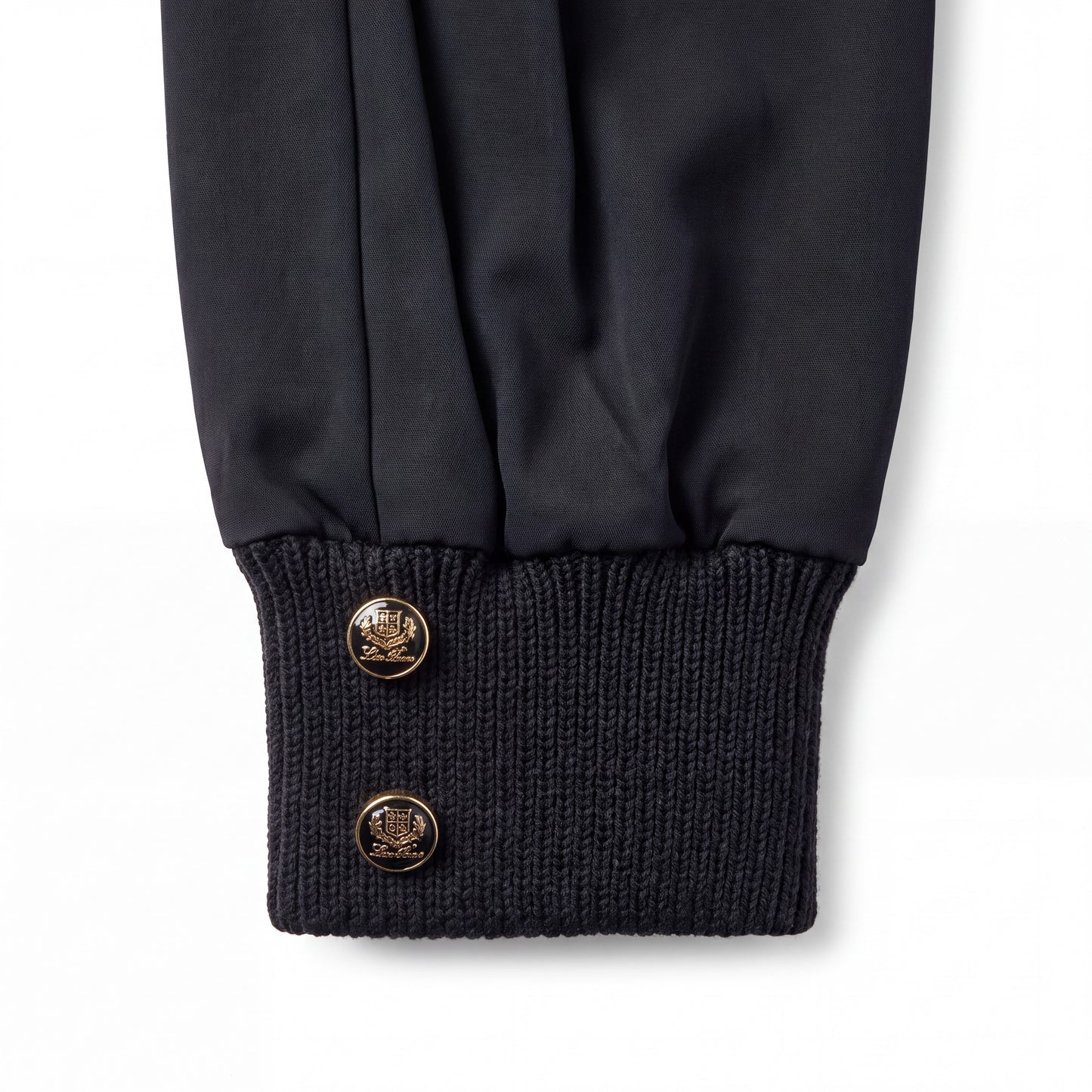Black Luxury Knit-Trim Bomber Jacket & Jogger Pants Set - Above the Crowd Boutique