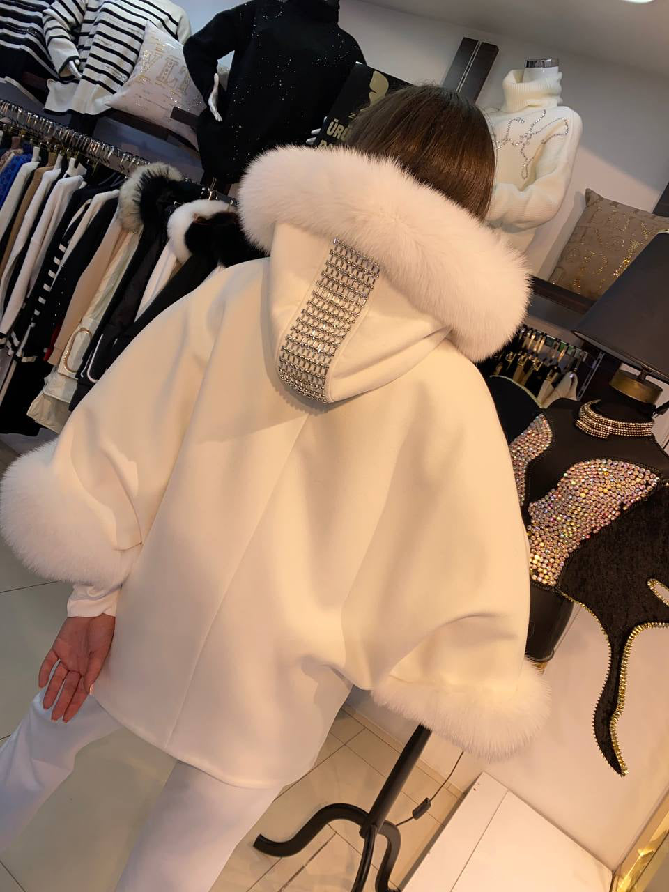 ZF Women Winter Poncho Zanardi Fashion