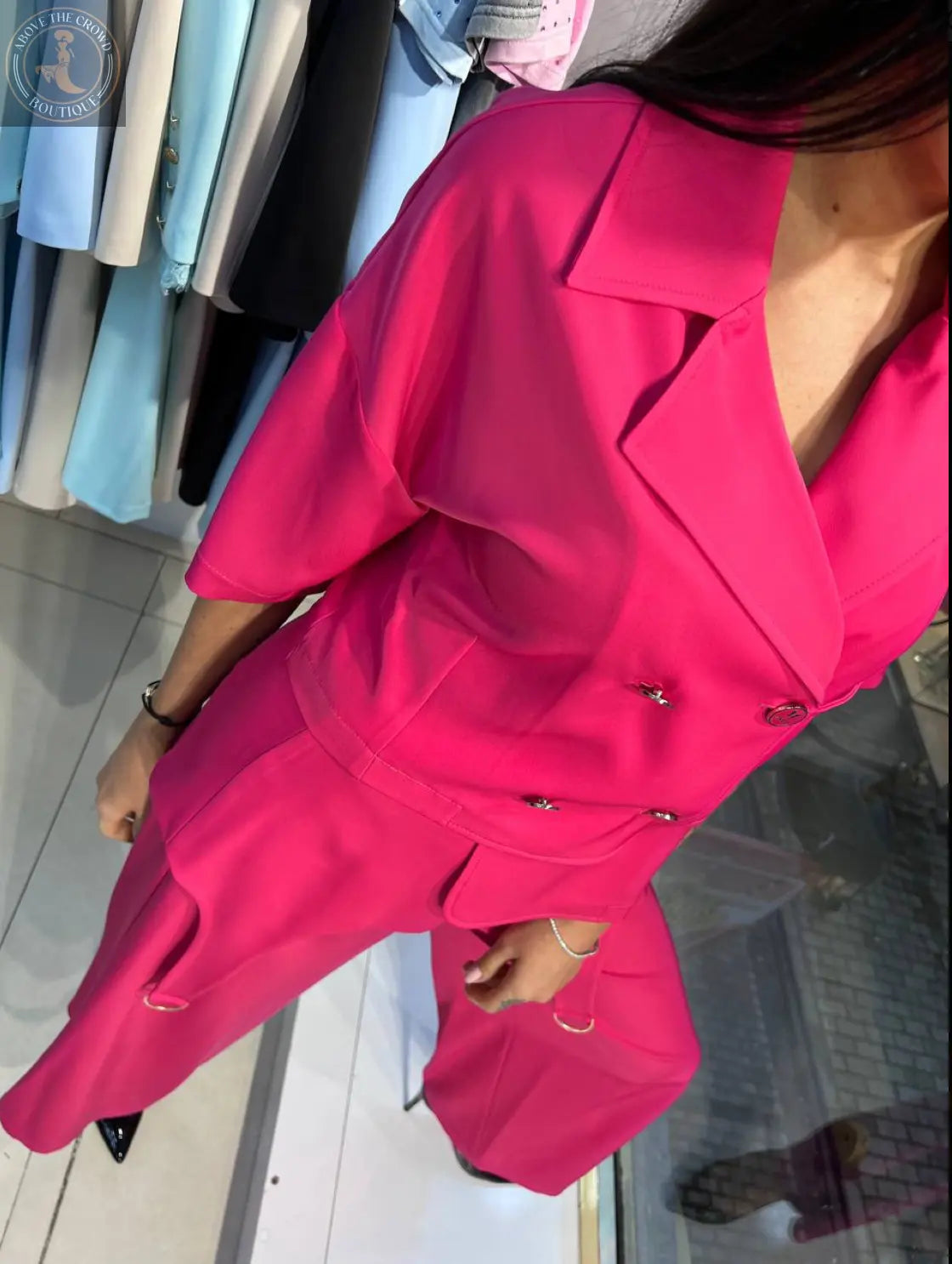 Zanardi Fashion Berry Pants Suit Zanardi Fashion