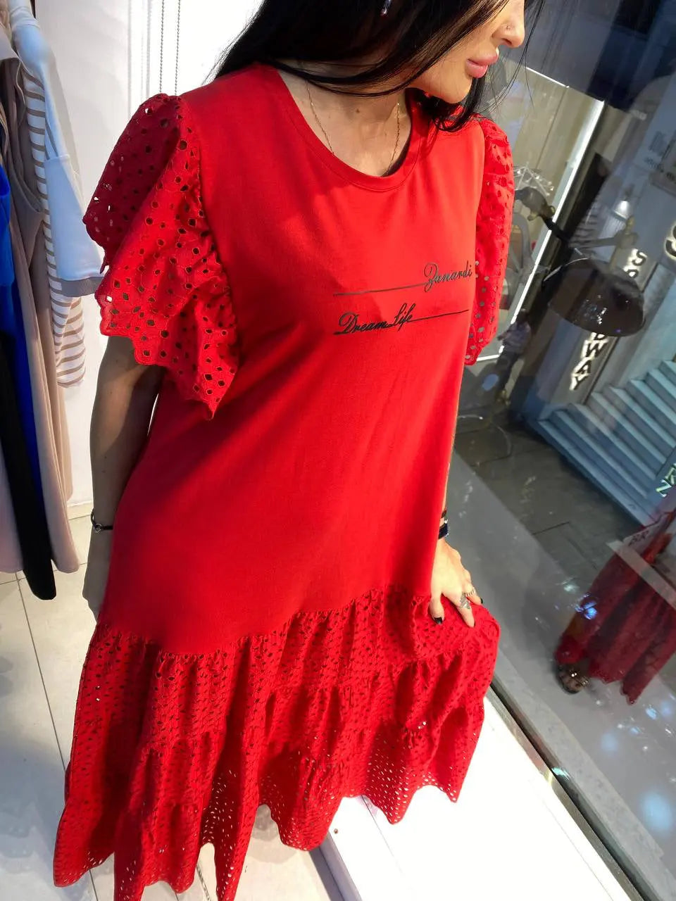 Zanardi Fashion Long Dress With Lace 8043 Zanardi Fashion