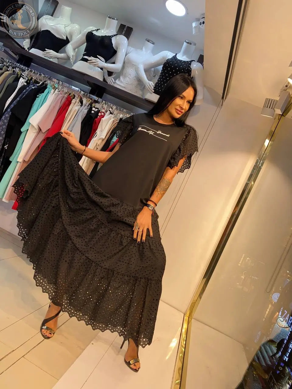 Zanardi Fashion Long Dress With Lace 8043 Zanardi Fashion